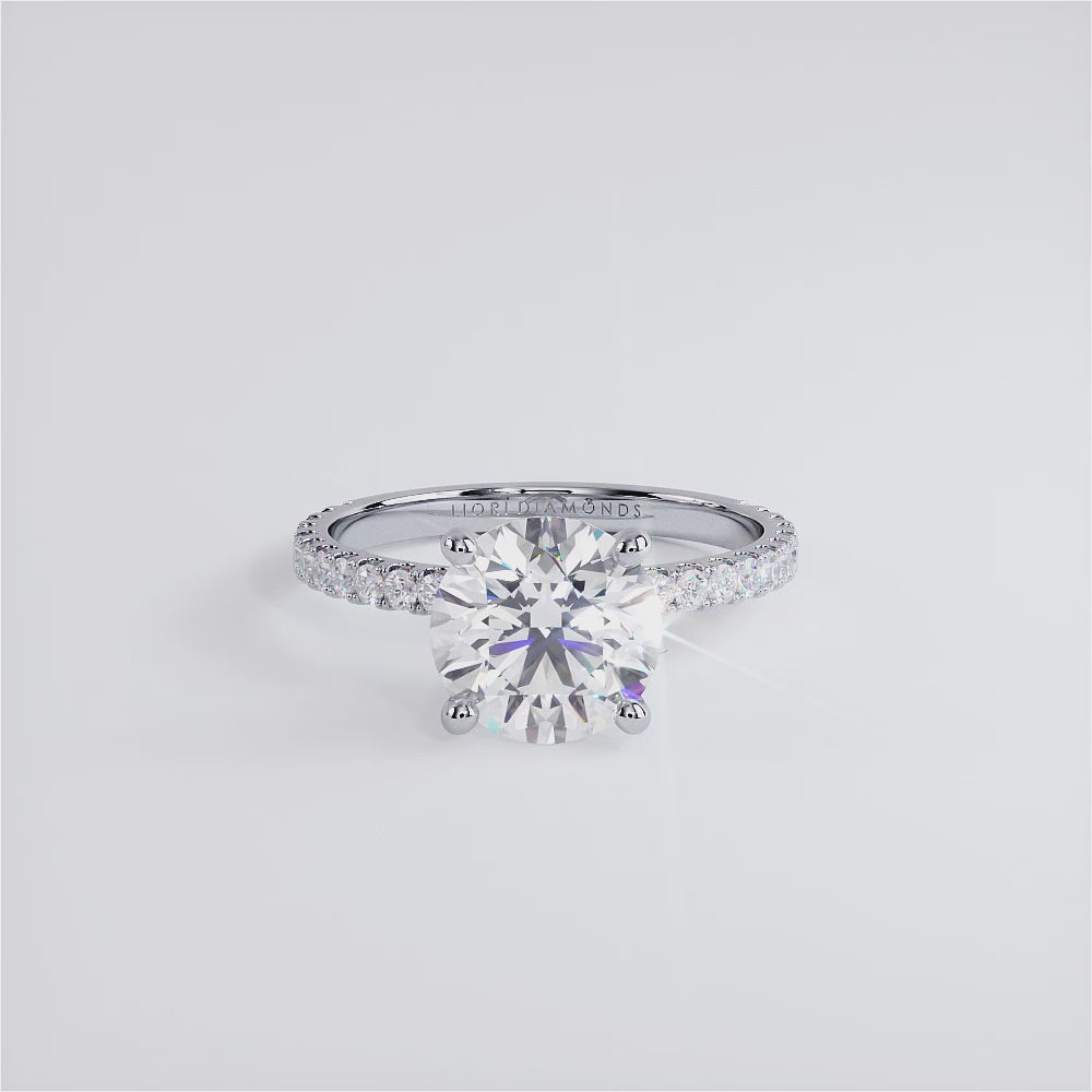 2 Carat Round Brilliant Petite Micropavé