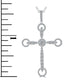 1.15 Carat Art Deco Diamond Cross Pendant Necklace in 14k White Gold - CR-025