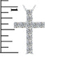 2.00 Carat Natural Diamond Cross Pendant Necklace in 14k White Gold - CR-032