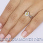 0.36 Carat Fancy Yellow Oval Cut Diamond Engagement Ring 18k Gold Pave Halo