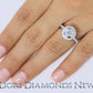 1.51 Carat D-SI1 Natural Round Diamond Engagement Ring 18k White Gold Pave Halo