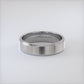 Beveled Edge Matte Finish Wedding Band Ring 14k White Gold Comfort Fit (6.25mm)
