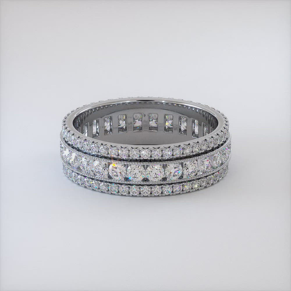 2.00ctw Round Diamond Pave Eternity Wedding Band Anniversary Ring 14k Gold