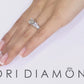 3.44 Carat H-SI1 Three Stone Natural Diamond Engagement Ring 14k White Gold