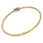 1.82 Carat Diamond and Topaz Evil Eye Bracelet 18K Yellow Gold