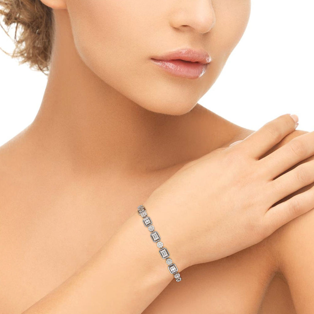 Buy Circular Cluster Lab Grown Diamond Bracelet – Ayaani