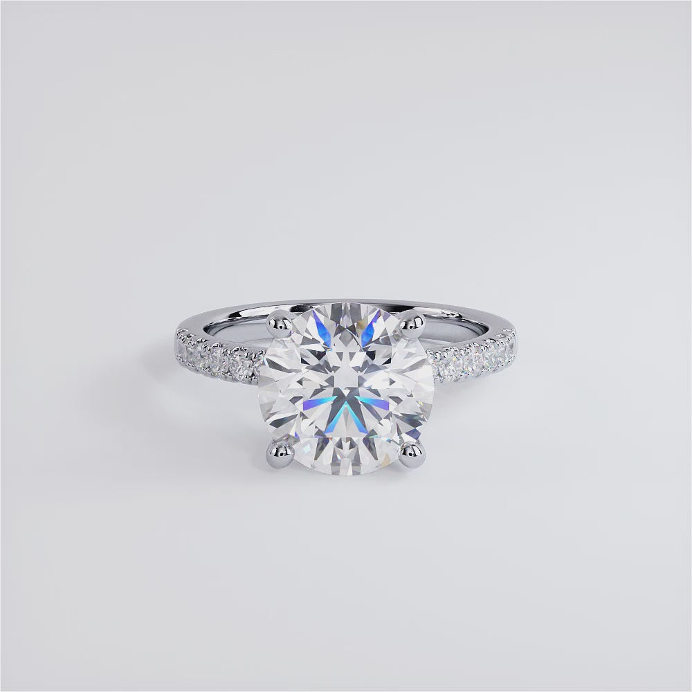 3.5 Carat Round Brilliant Petite French Cut