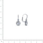 1.74 Carat Round Diamond Leverback Hanging Drop Earrings 18k White Gold