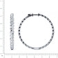 10.00 Carat F-VS-SI Large inside out Diamond hoop earrings 14k White Gold
