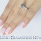 2.04 Carat Certified Fancy Blue Round Diamond Engagement Ring 18k White Gold