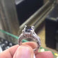 BDR-033 - 2.94 Carat Certified Natural Black Diamond Engagement Ring 14k White Gold