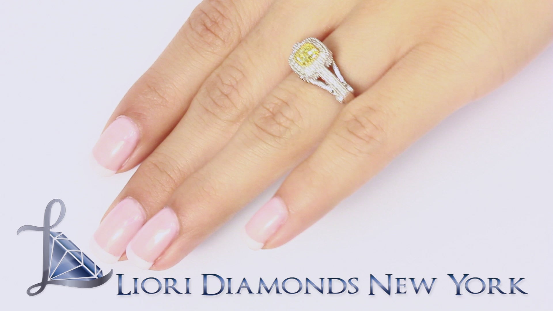 1.14 Carat Fancy Yellow Cushion Cut Diamond Engagement Ring 14k Vintage Style