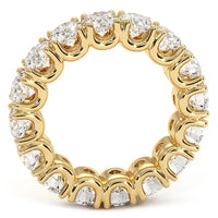 4.00 Carat Round Diamond Eternity Wedding Band Anniversary Ring 14k Yellow Gold