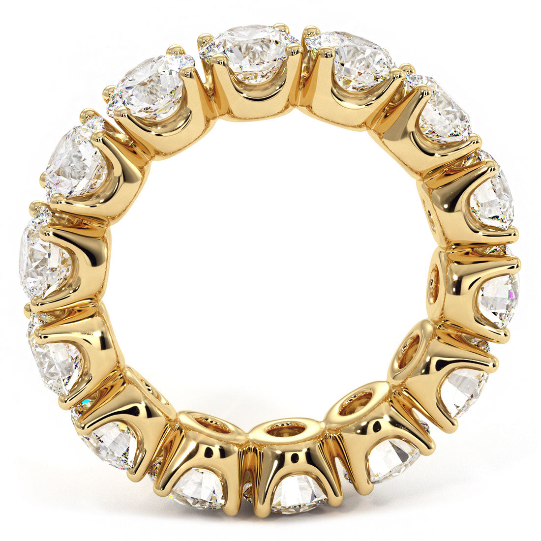 7.00ctw Round Diamond Eternity Wedding Band Anniversary Ring 14k Yellow Gold