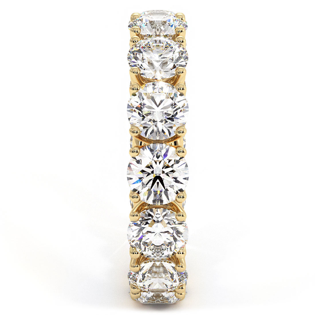 7.00ctw Round Diamond Eternity Wedding Band Anniversary Ring 14k Yellow Gold