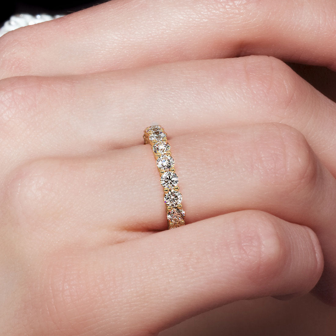 2.50ctw Round Diamond Eternity Wedding Band Anniversary Ring 14k Yellow Gold