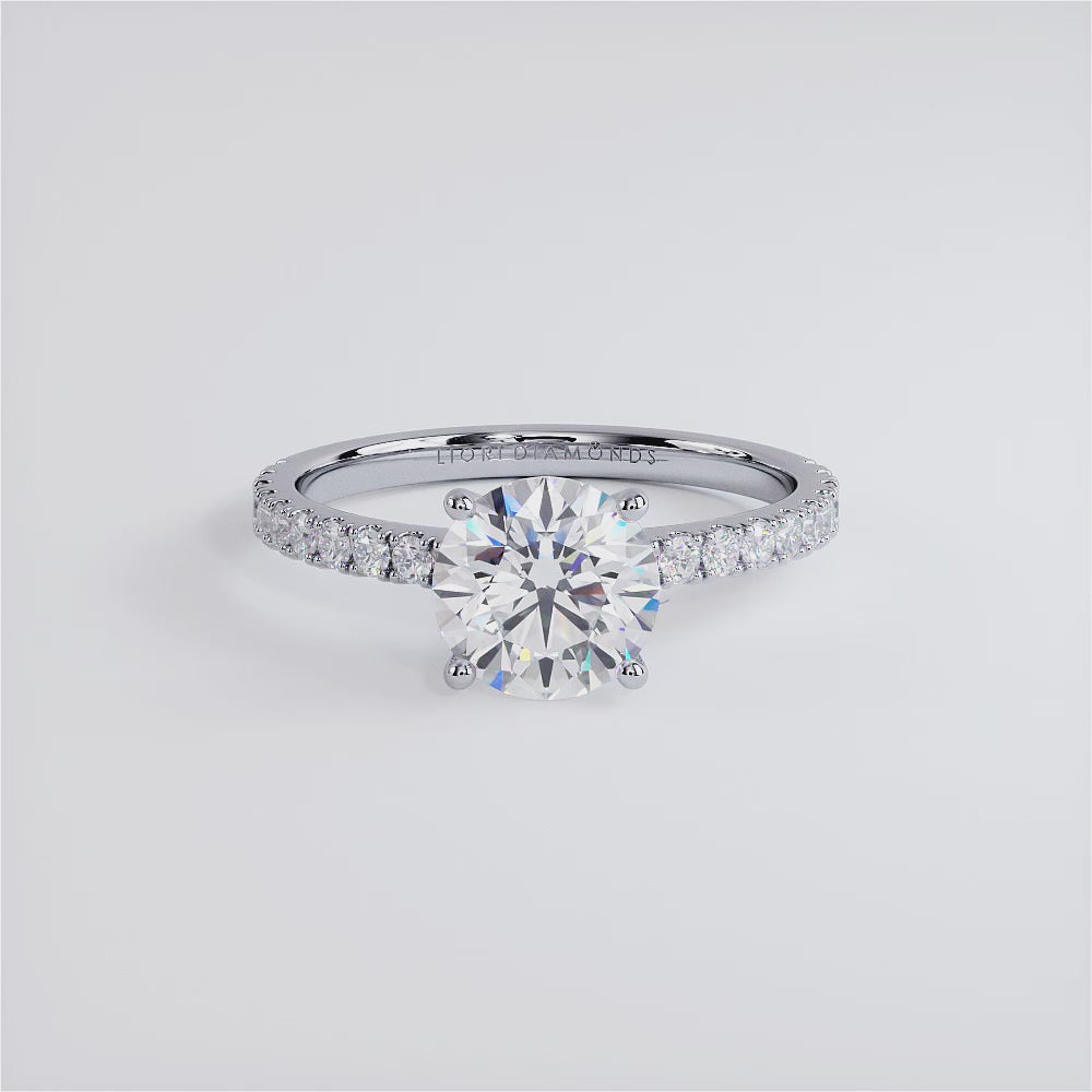 1 Carat Round Brilliant Petite Micro Prong Set