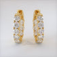 5.40ctw F-SI Ladies Huggie Hoop Earrings 14k Yellow Gold