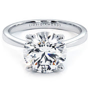Carat Round Brilliant Petite Tapered Prong Solitaire – Liori