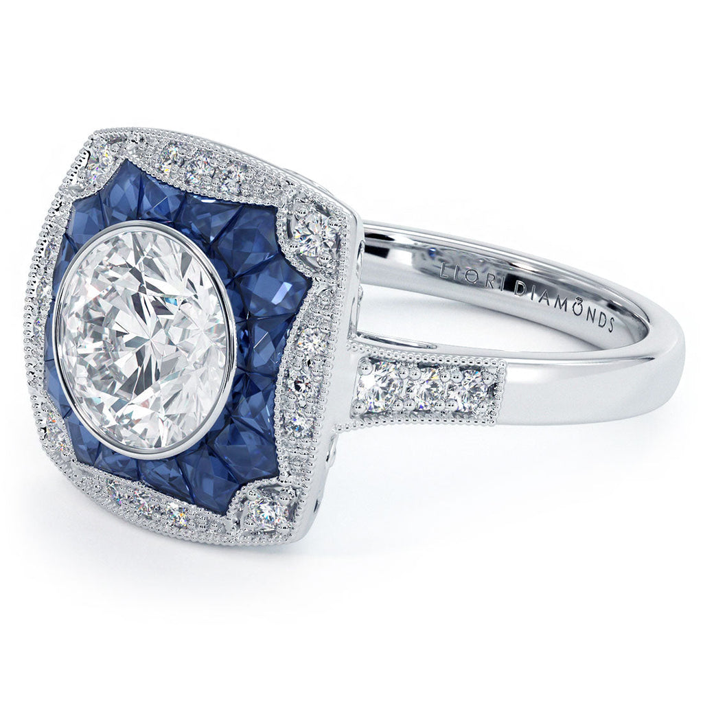 0.9 Carat One-of-a-Kind Sapphire Ring SR22 | Satomi Kawakita Jewelry