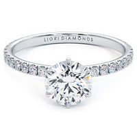 1.5 Carat Round Brilliant Petite Micropavé 6 Prong