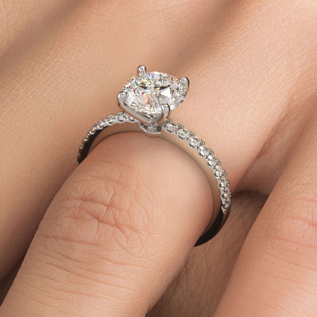 1.5 Carat Round Brilliant Petite Micro Prong