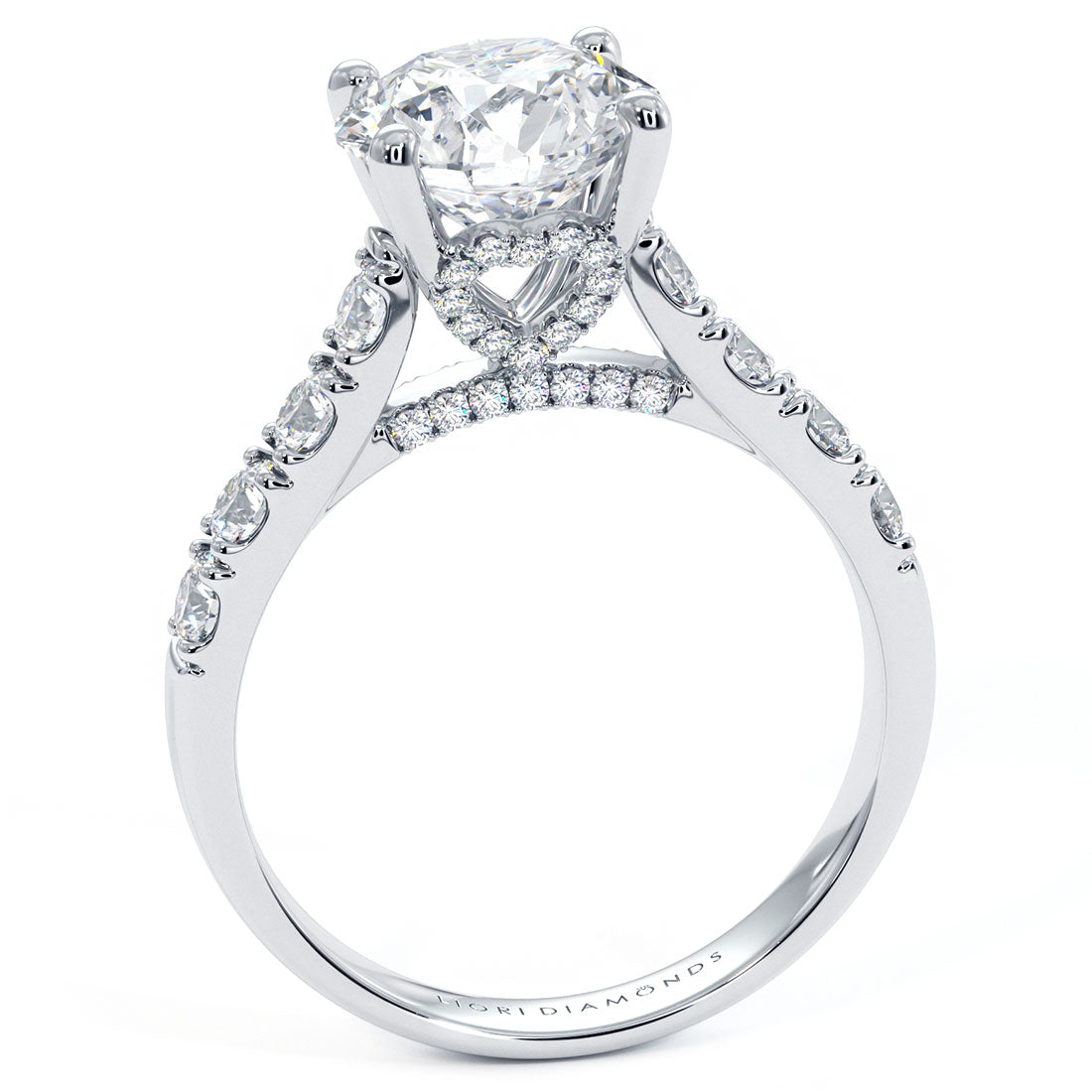 2 Carat Round Brilliant Cathedral Heart Shape Gallery