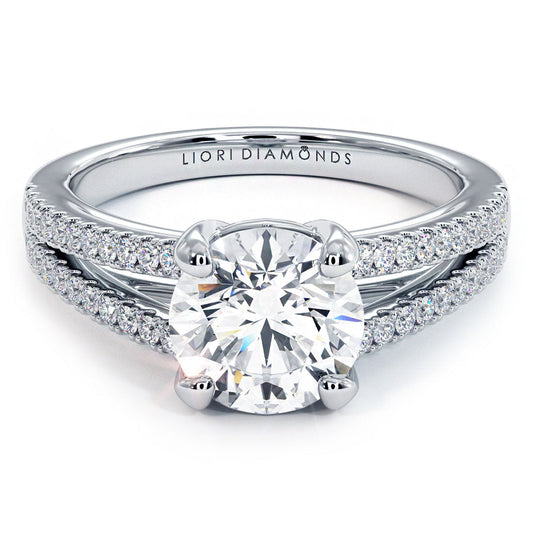 1.5 Carat Round Brilliant Micro Prong Split Shank