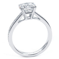 2 Carat Cushion Cut Petite Micropavé Cathedral