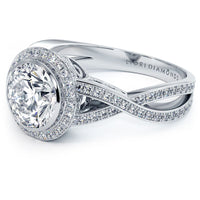 1.5 Carat Round Brilliant Micropavé Bezel Set Infinity Twist