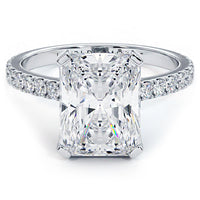 4 Carat Radiant Cut Petite Micro Prong Set