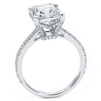 4 Carat Radiant Cut Petite Micro Prong Set