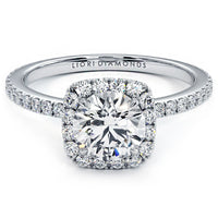 1 Carat Round Brilliant High Set Halo