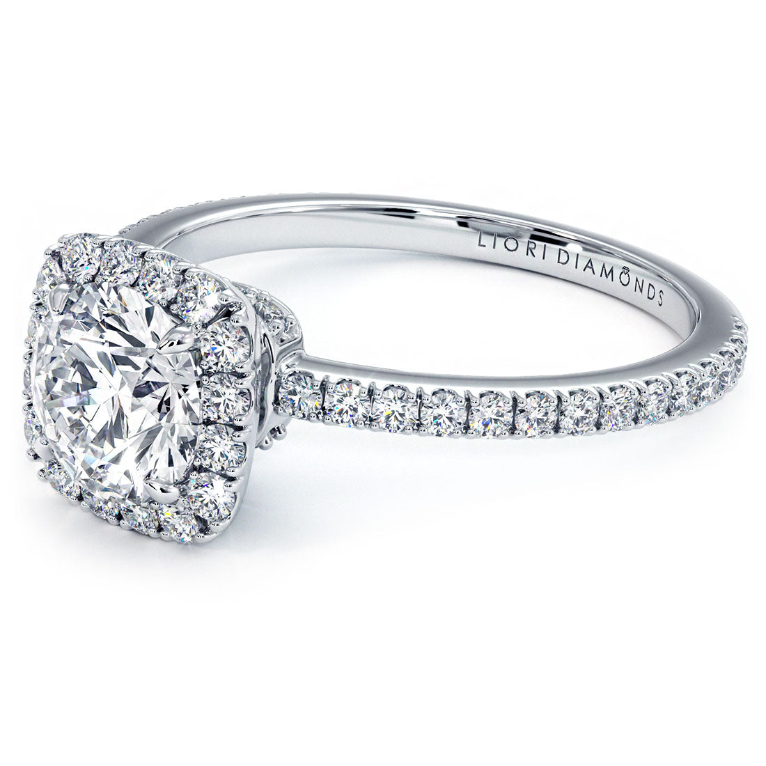 1 Carat Round Brilliant High Set Halo