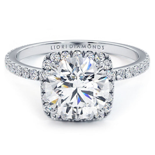 1.5 Carat Round Brilliant High Set Halo