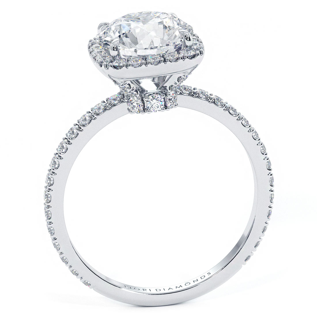 1.5 Carat Round Brilliant High Set Halo