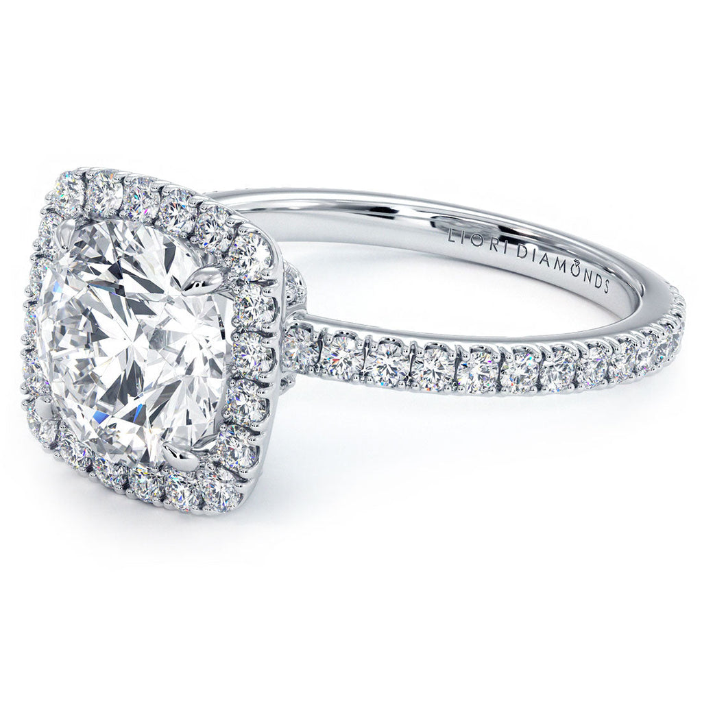 2 Carat Round Brilliant High Set Halo