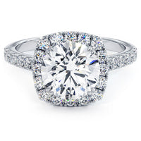 2.5 Carat Round Brilliant Micropavé Halo