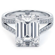 Carat Emerald Cut Micropavé Split Shank – Liori Diamonds