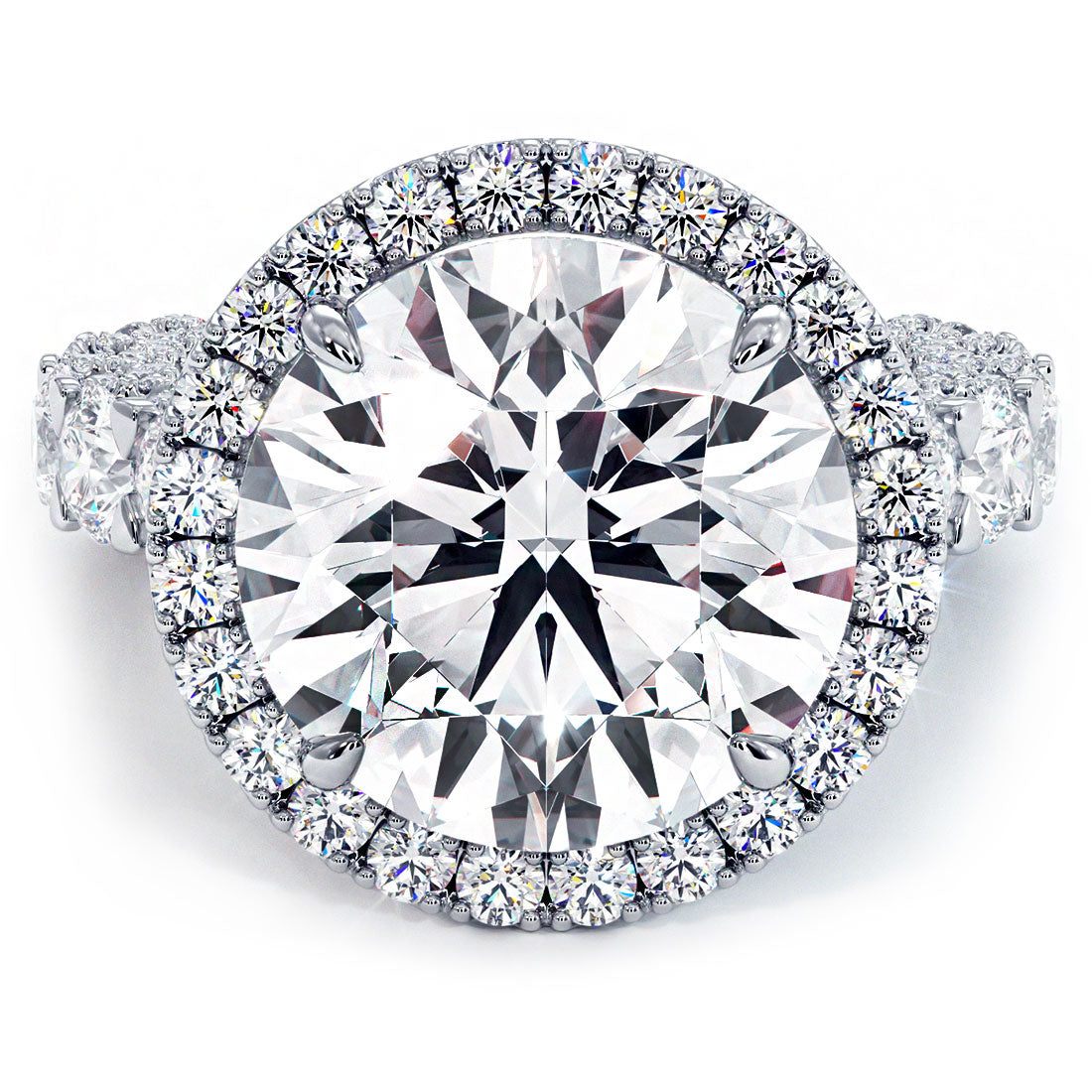 Engagement Ring 0.7 Carat Diamond H/SI1 , Six prongs 14k White Gold , Size 7  | eBay