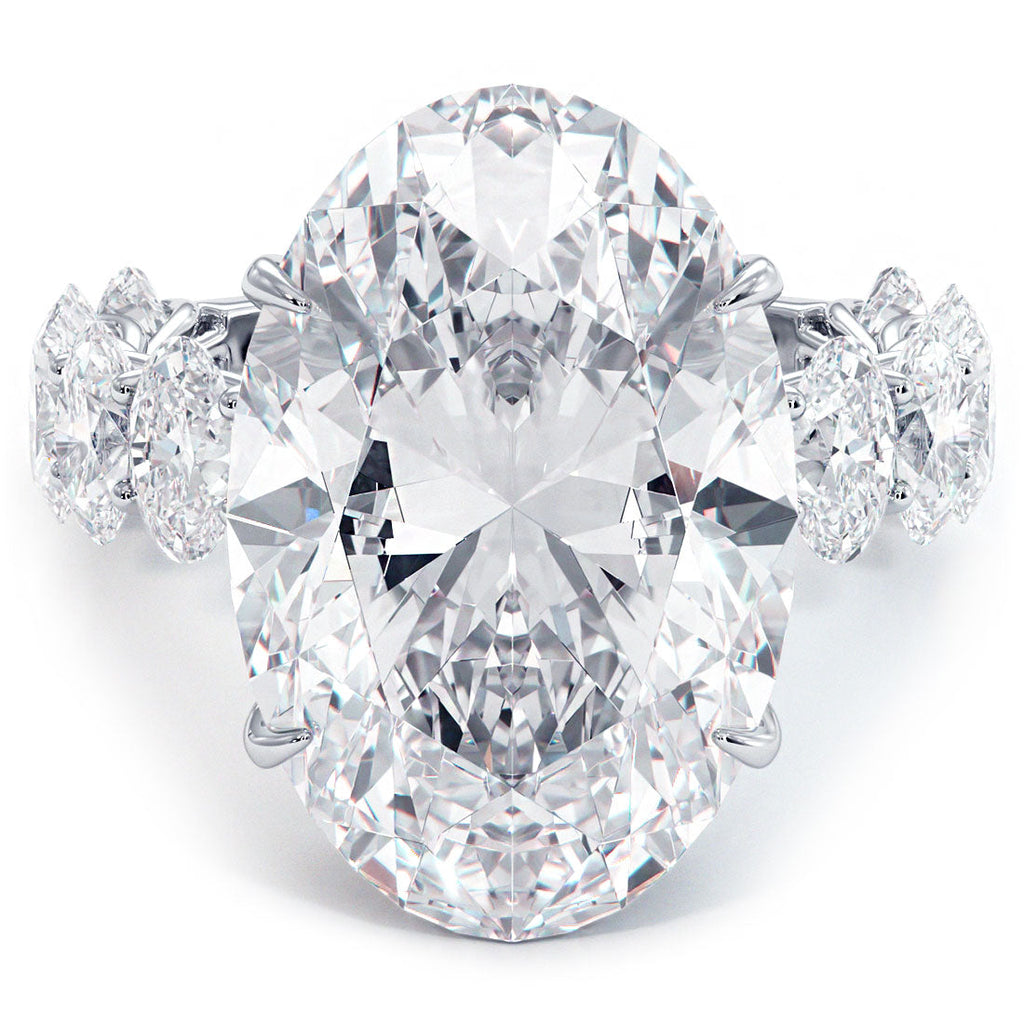 10 Carat Five-Row Princess Cut Engagement Ring | Princess diamond  engagement rings, Diamond rings design, 10 carat diamond ring