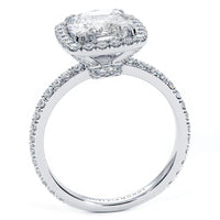 2 Carat Cushion Cut (Long) Micropavé High Set Halo