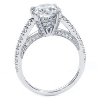 1.5 Carat Round Brilliant Micropavé Milgrain Prongs