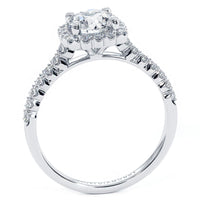 1 Carat Round Brilliant Beaded Prong Halo