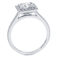 1 Carat Princess Cut Micropavé Halo Diamond