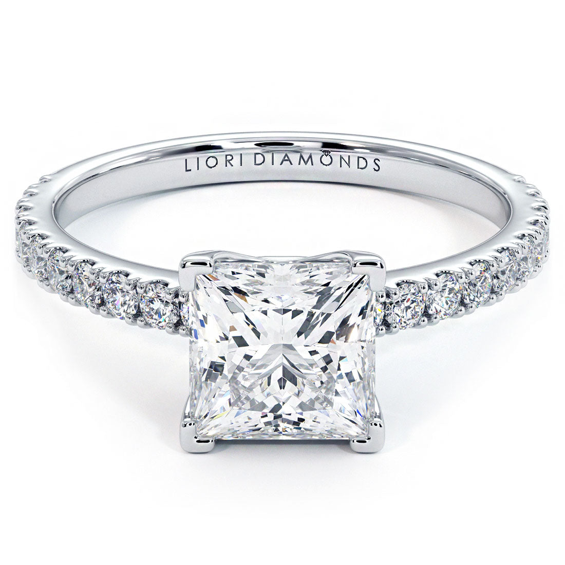 1.5 Carat Princess Cut Petite Micro Prong Set