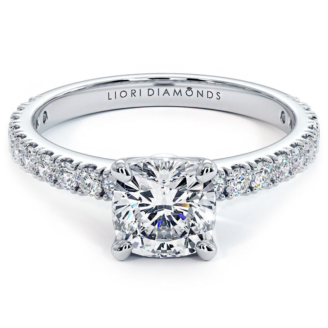 1 Carat Cushion Cut Micro Prong Set