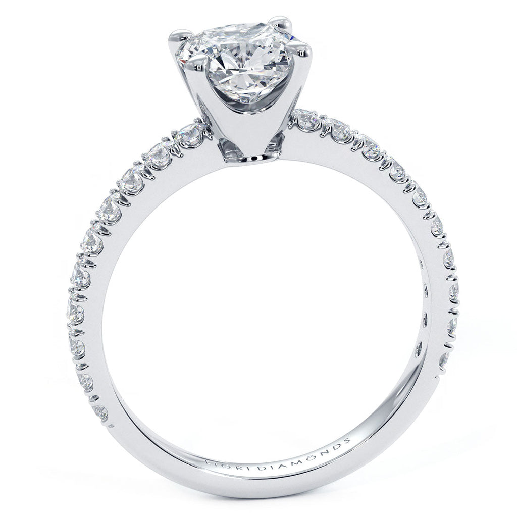 1 Carat Cushion Cut Micro Prong Set