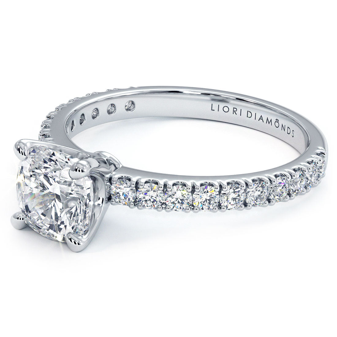 1 Carat Cushion Cut Micro Prong Set