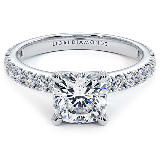 1.5 Carat Cushion Cut Micro Prong Set